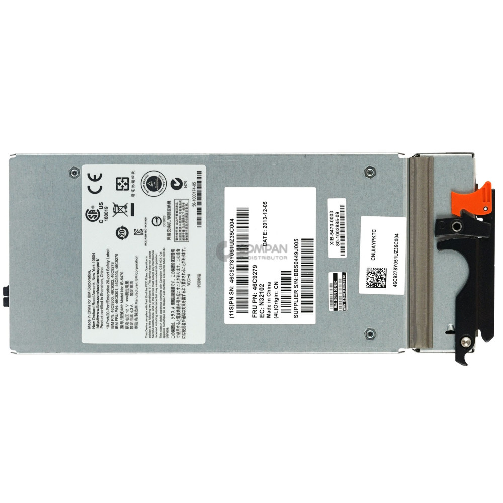 46C9279 IBM BROCADE 6-PORT SFP+ 8GB FC SAN SWITCH MODULE FOR IBM BLADECENTER